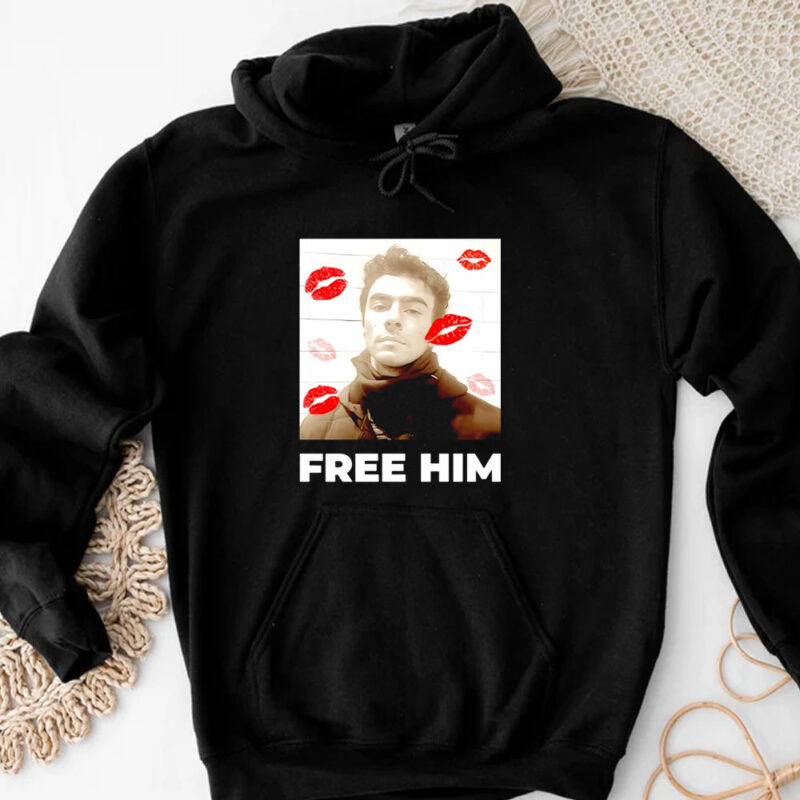 Luigi Mangione Free Him lips T-shirt