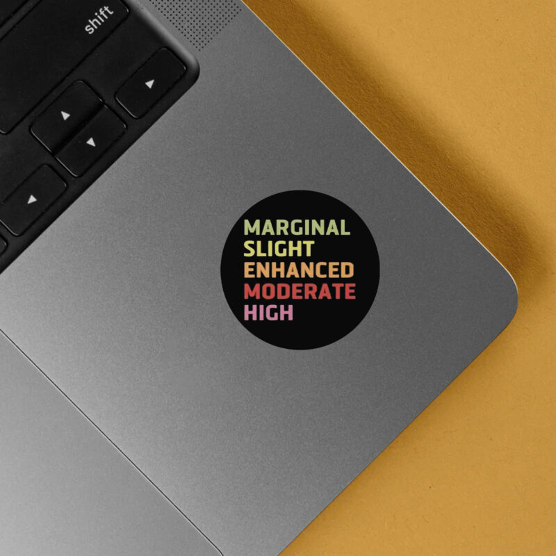 Marginal Slight Enhanced Moderate High Weather Forecast Sticker