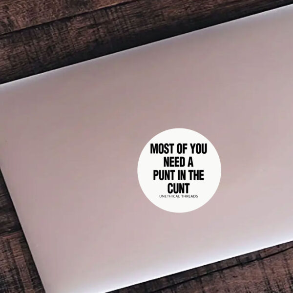 Most Of You Need A Punt In The Cunt Sticker