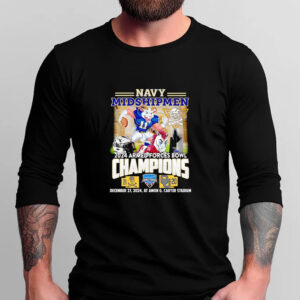 Navy Midshipmen 2024 Armed forces Bowl Champions mascot T-shirt