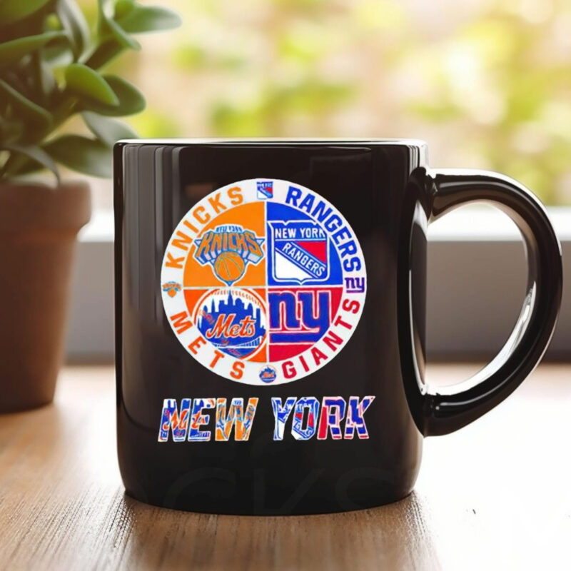 New York Teams logo Mug Coffee 20241