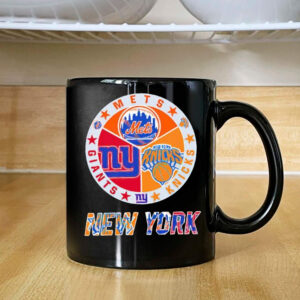 New York Teams logo mashup NY Knicks NY Giants NY Mets Mug 2024