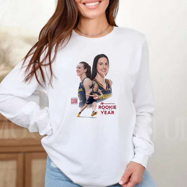 Official Caitlin Clark Indiana Fever WNBA 2024 The Unanimous Associated Press Rookie Of The Year T-Shirt2