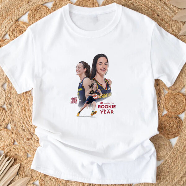 Official Caitlin Clark Indiana Fever WNBA 2024 The Unanimous Associated Press Rookie Of The Year T-Shirt3