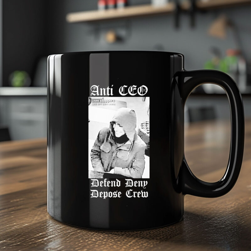 Official Free Luigi Mangione Anti CEO Defend Deny Depose Crew Mug