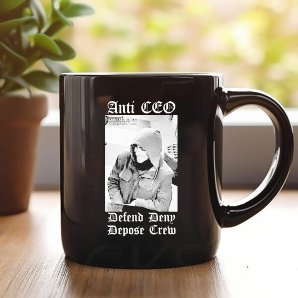 Official Free Luigi Mangione Anti CEO Defend Deny Depose Crew Mug