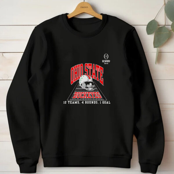 Ohio State Buckeyes College Football Playoff 12 Teams 4 Rounds 1 Goal T-shirt1