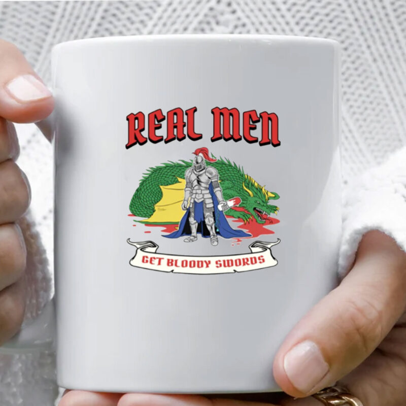 Real Men Get Bloody Swords Mug