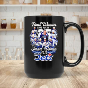 Real women love hockey smart women love the Winnipeg Jets signatures Mug