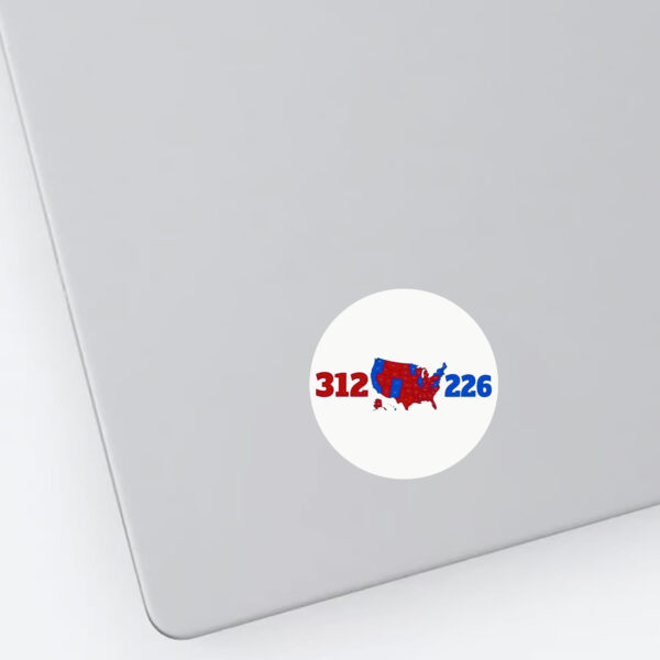 Red Wave Election Map 312-226 Sticker