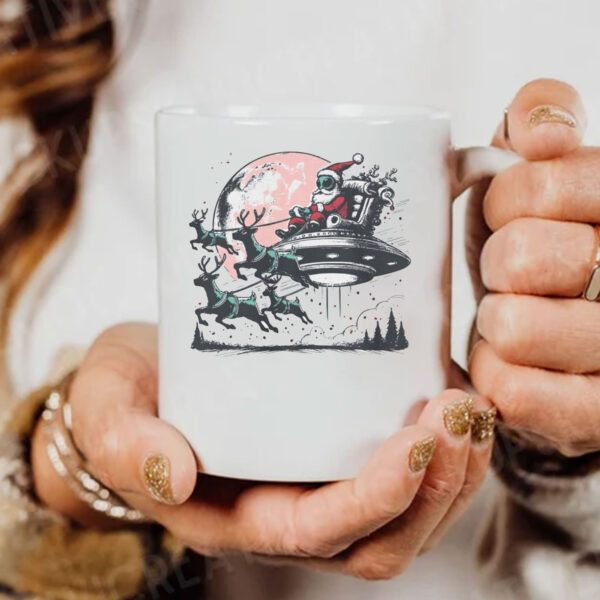 Retro Alien Santa Mug