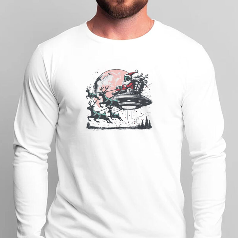 Retro Alien Santa T-Shirt