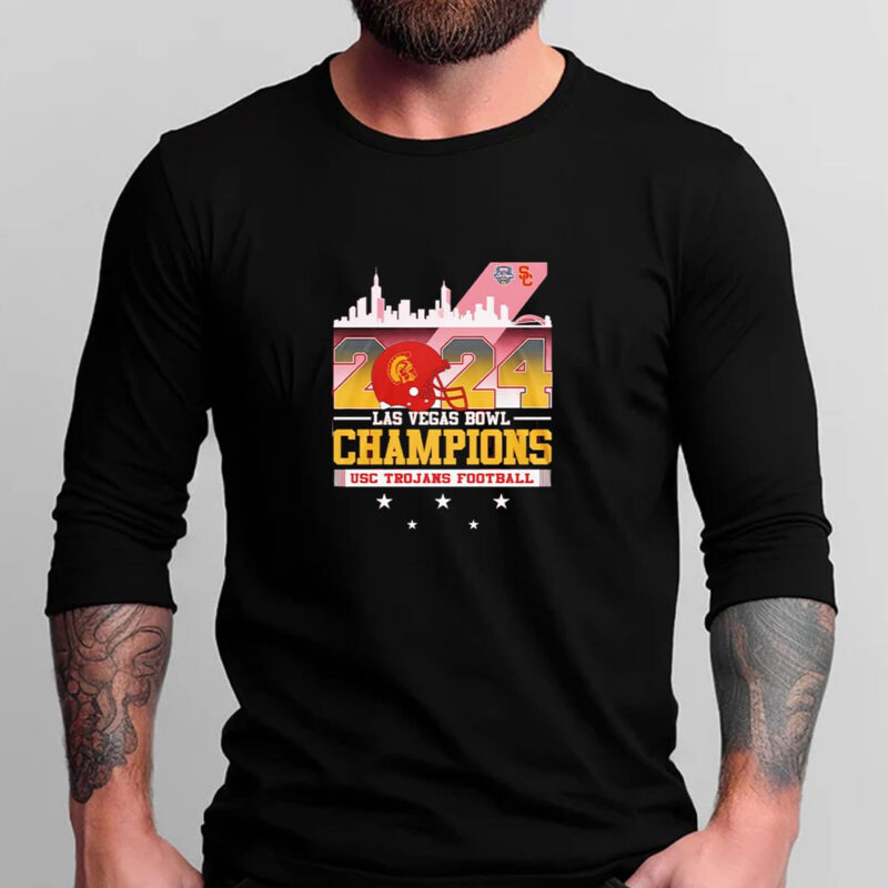 Skyline 2024 Las Vegas Bowl Champions USC Trojans football T-shirt