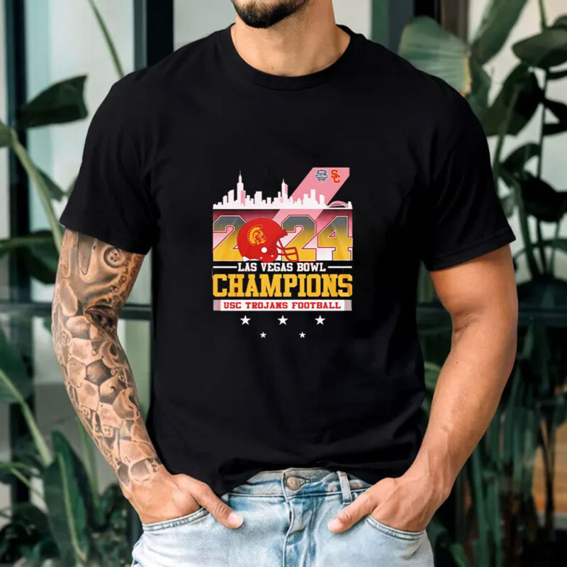 Skyline 2024 Las Vegas Bowl Champions USC Trojans football T-shirt