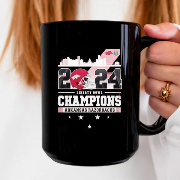 Skyline 2024 Liberty Bowl Champions Arkansas Razorbacks Mug