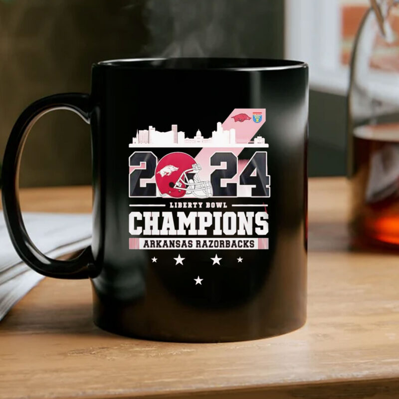 Skyline 2024 Liberty Bowl Champions Arkansas Razorbacks Mug