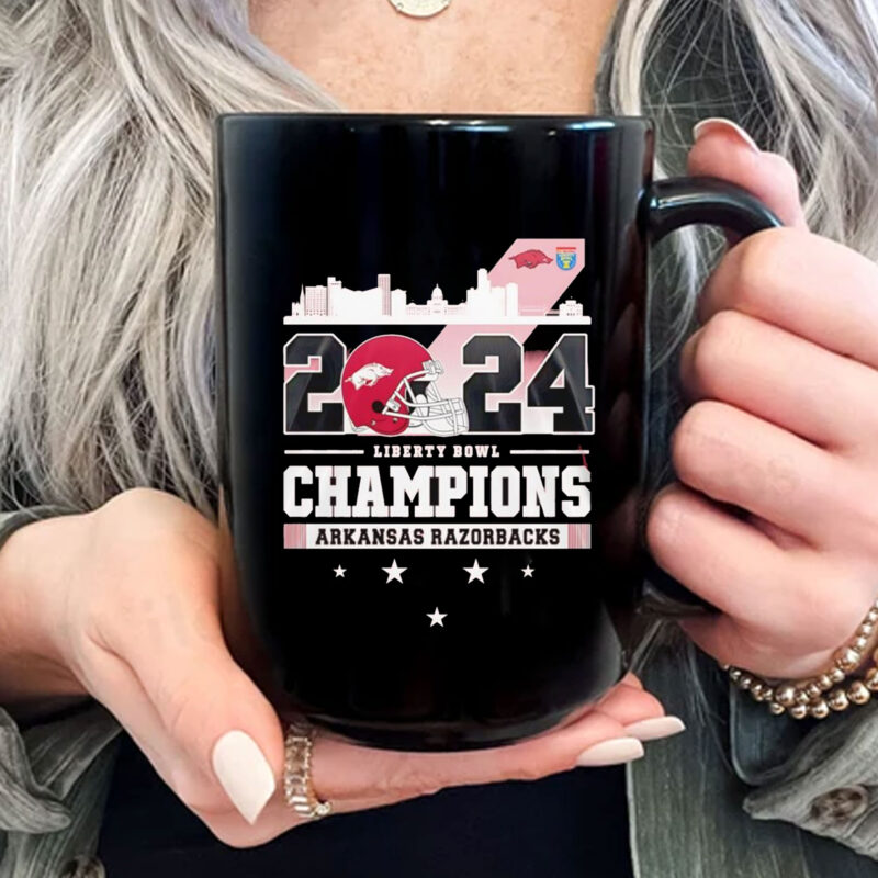 Skyline 2024 Liberty Bowl Champions Arkansas Razorbacks Mug