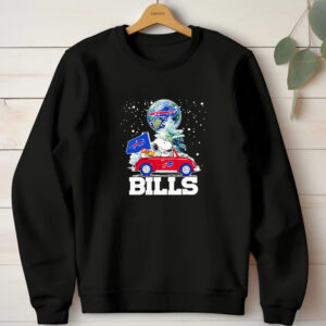 Snoopy driving car snow Buffalo Bills T-shirt 20241