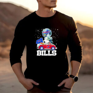 Snoopy driving car snow Buffalo Bills T-shirt 20242