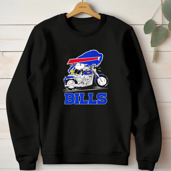 Snoopy riding motorcycle Buffalo Bills T-shirt 20241