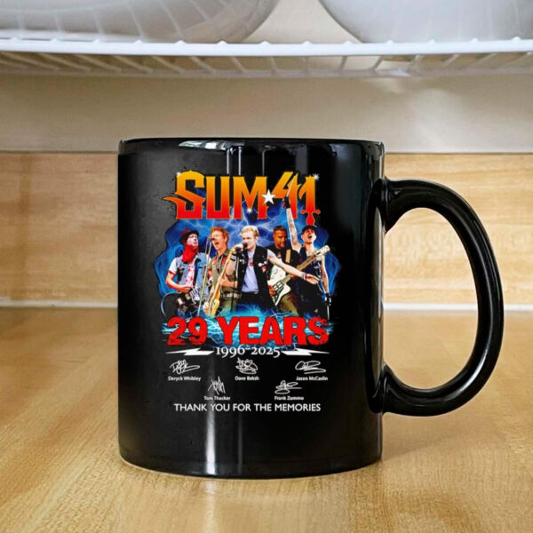 Sum 41 29 years 1996 2025 thank you for the memories Mug 2024