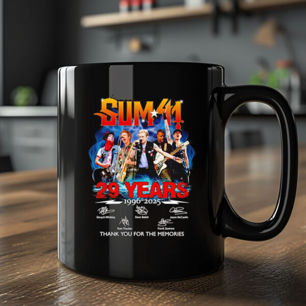 Sum 41 29 years 1996 2025 thank you for the memories Mug 20242