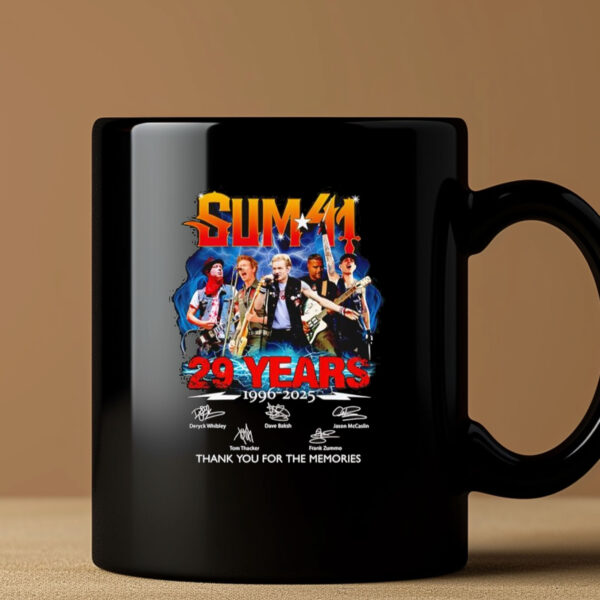 Sum 41 29 years 1996 2025 thank you for the memories Mug 20243