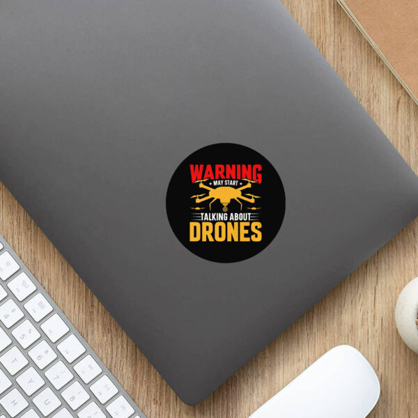 Talking About Drones Sticker