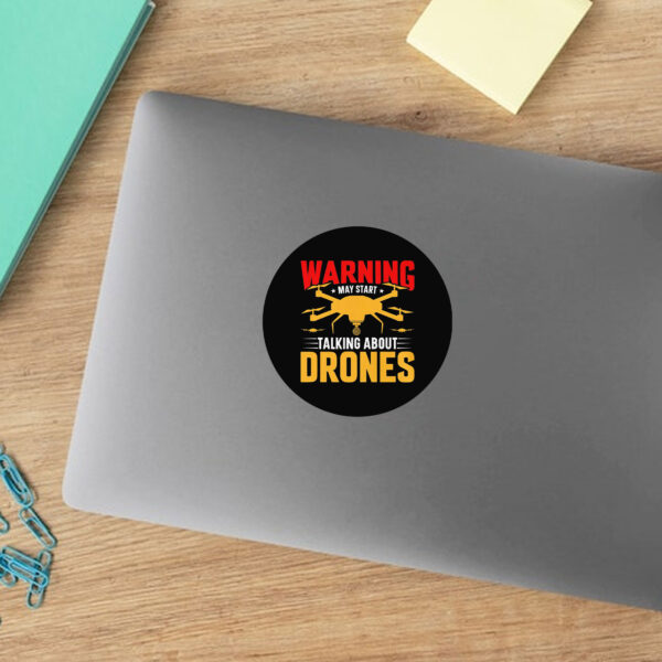 Talking About Drones Sticker