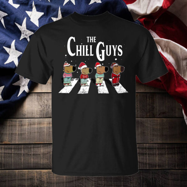 The Chill Guys ,Chill Guy Christmas Abby Road T-Shirt2