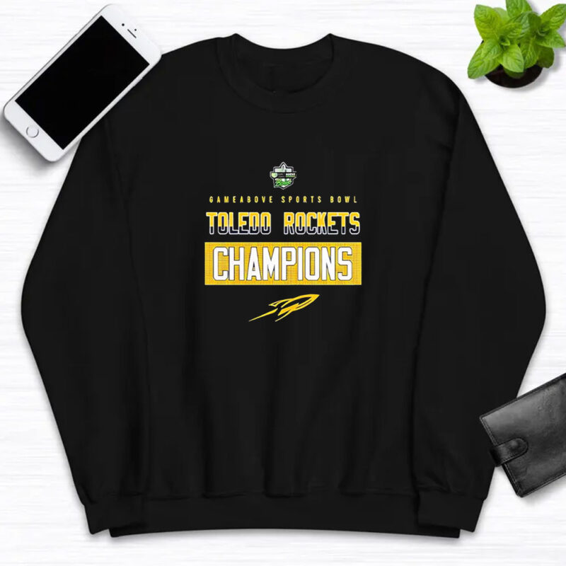 Toledo Rockets Football NCAA 2024 GameAbove Sports Bowl Champions T-shirt