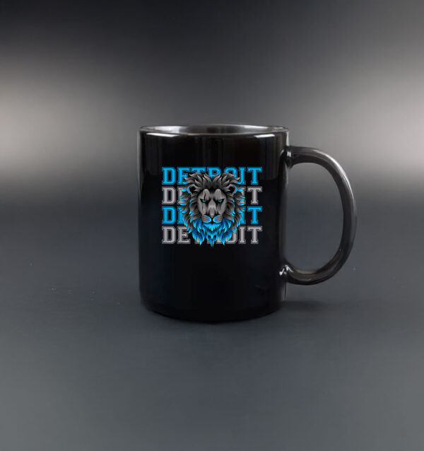 All Grit - Detroit Cool Retro Lion Lovers Detroit Mug