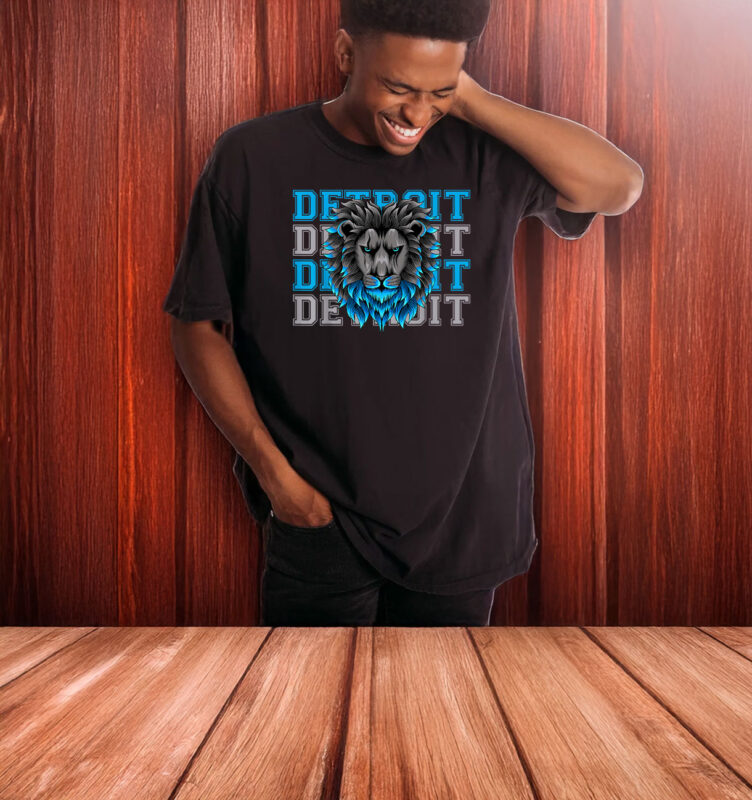 All Grit - Detroit Cool Retro Lion Lovers Detroit T-Shirt