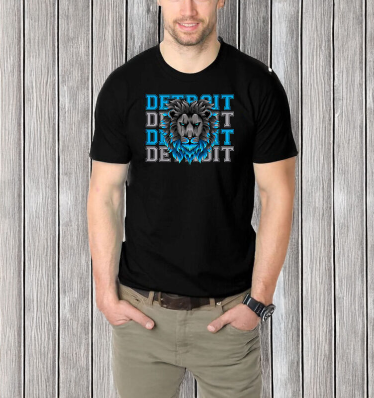 All Grit - Detroit Cool Retro Lion Lovers Detroit T-Shirt