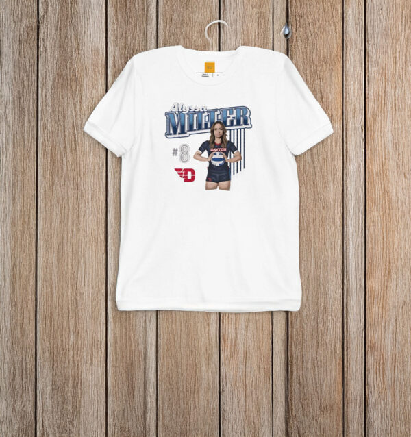 Alyssa Miller Dayton volleyball cartoon T-shirt