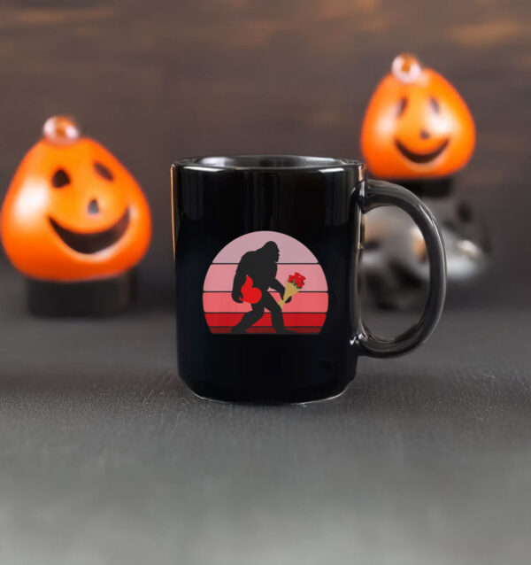 Bigfoot Retro Valentine Mug