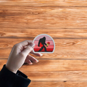 Bigfoot Retro Valentine Sticker