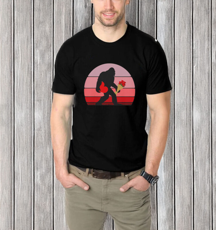 Bigfoot Retro Valentine T-Shirt