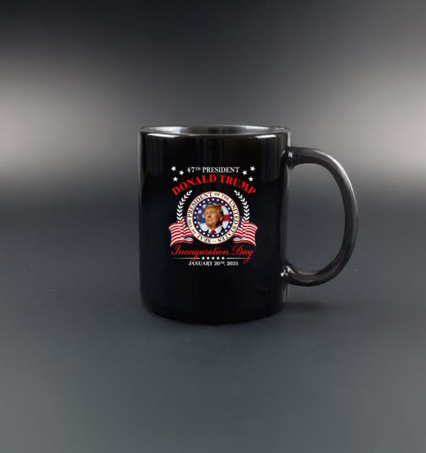 Donald Trump Inauguration Day 2025 USA 47th President 45 47 Mug