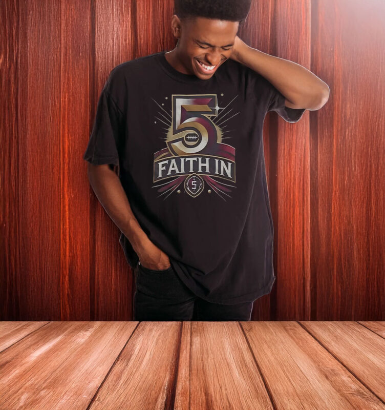 Faith In 5 Washington Commanders Jayden Daniels T-Shirt