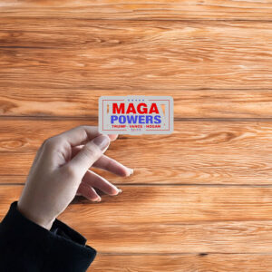 Hulk Hogan wearing Maga Powers Trump Vance Hogan 2025 Sticker