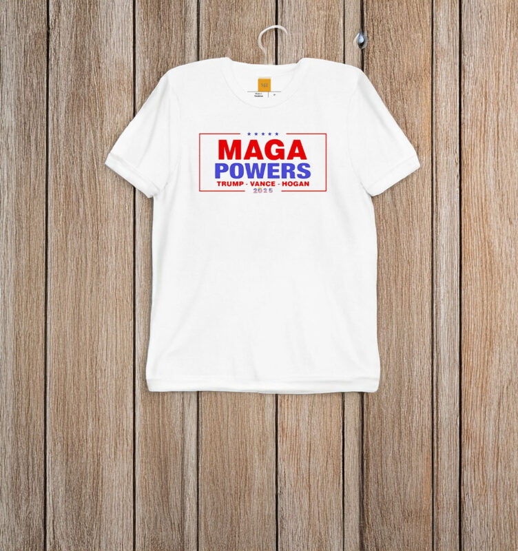 Hulk Hogan wearing Maga Powers Trump Vance Hogan T-shirt