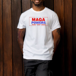 Hulk Hogan wearing Maga Powers Trump Vance Hogan T-shirt