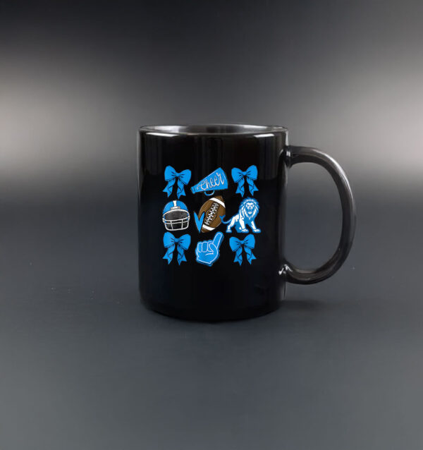 Lions Football Game Day Coquette Lions Bow Mug