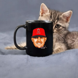 Los Angeles Angels Mike Trout 27 Big Head Signature Mug