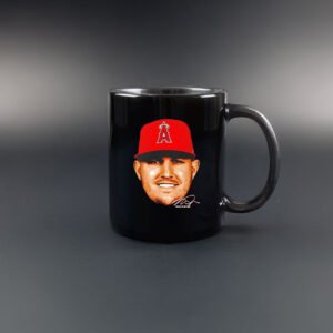 Los Angeles Angels Mike Trout 27 Big Head Signature Mug