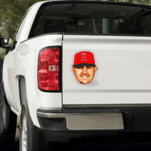 Los Angeles Angels Mike Trout 27 Big Head Signature Sticker