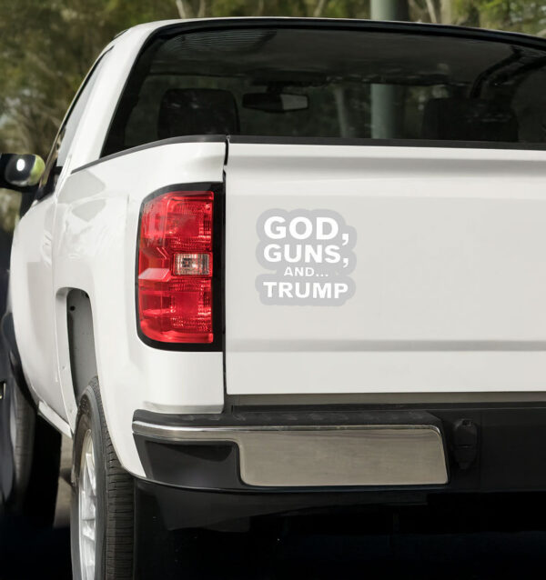 Maga Voice God Guns And Trump Sticker