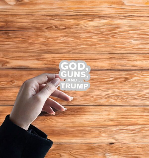 Maga Voice God Guns And Trump Sticker