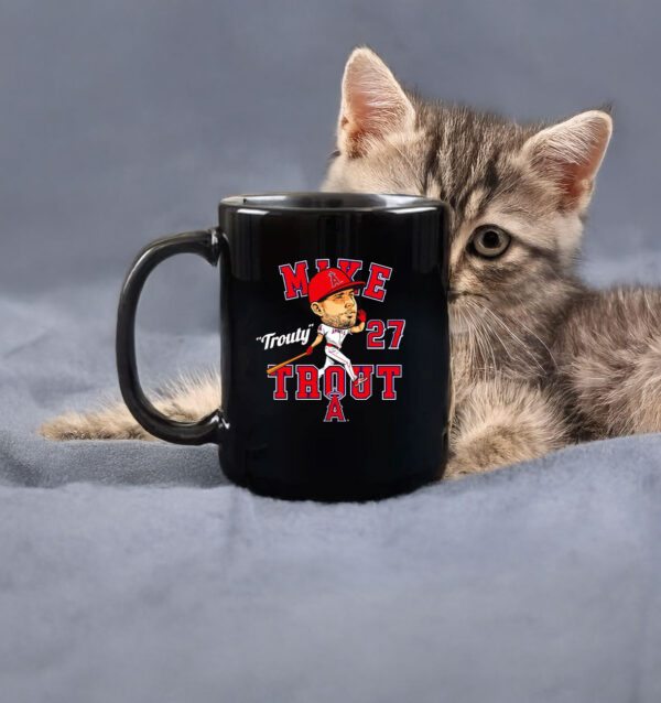 Mike Trout Los Angeles Angels Trout 27 hometown caricature Mug